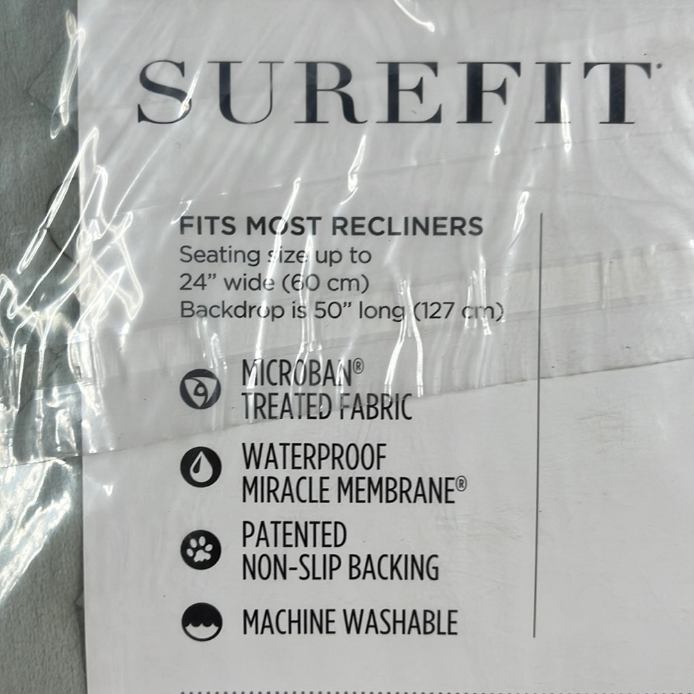 SUREFIT recliner cover. Color Sage Limit 1 per bundle due to weight. - Picture 2 of 4